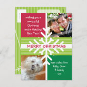 HET BRIEFKAART VAN DE GROET VAN DE FOTO:: (Voorkant / Achterkant)