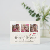 HET BRIEFKAART VAN DE GROET VAN DE FOTO:: warme (Staand voorkant)