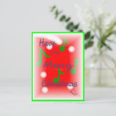 Het Briefkaart van de Groet van Kerstmis (Staand voorkant)