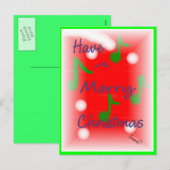 Het Briefkaart van de Groet van Kerstmis (Voorkant / Achterkant)
