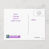 Het Briefkaart van de Groeten van Pasen (Achterkant)