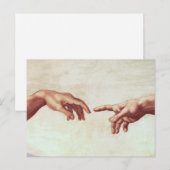 Het Briefkaart van de Handen van Michelangelo (Voorkant / Achterkant)