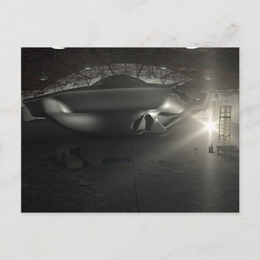 Het Briefkaart van de Hangaar van het UFO van (Voorkant)