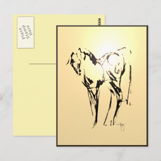 Het Briefkaart van de "hartstocht" ~ (Voorkant / Achterkant)