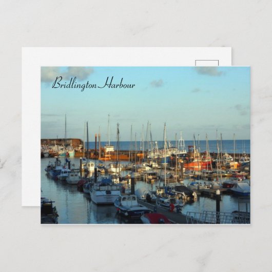 Het Briefkaart van de Haven van Bridlington (Voorkant / Achterkant)