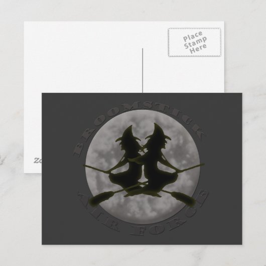 Het Briefkaart van de Heksen van Halloween (Voorkant / Achterkant)