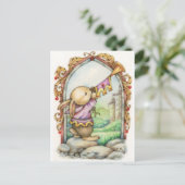 Het Briefkaart van de Herald - Cute Medieval Rabbi (Staand voorkant)