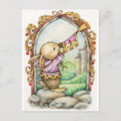 Het Briefkaart van de Herald - Cute Medieval Rabbi (Voorkant)