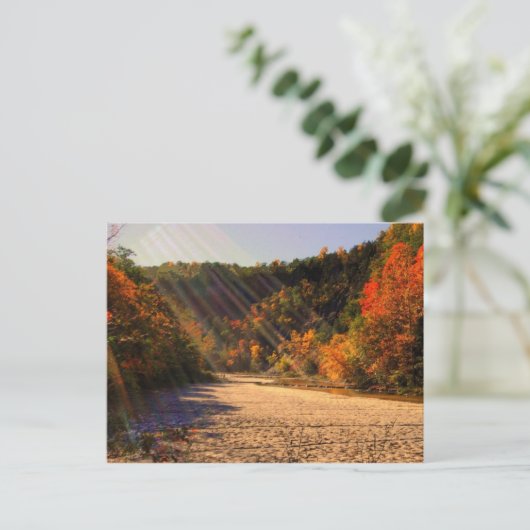 Het Briefkaart van de Herfsten van Taughannock (Staand voorkant)