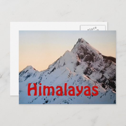 Het briefkaart van de Himalaya Everest (Voorkant / Achterkant)