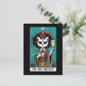 Het Briefkaart van de Hogepriesteres Cat Tarot (Staand voorkant)