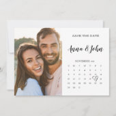 Het Briefkaart van de kalender met Foto sparen de  (Voorkant)