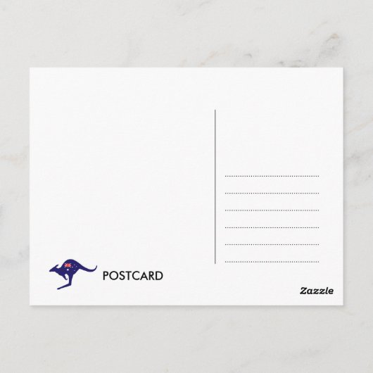HET BRIEFKAART VAN DE KANGOEROE VAN AUSTRALIË (Achterkant)
