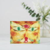 Het Briefkaart van de Kat en van de Vogel van Paul (Staand voorkant)