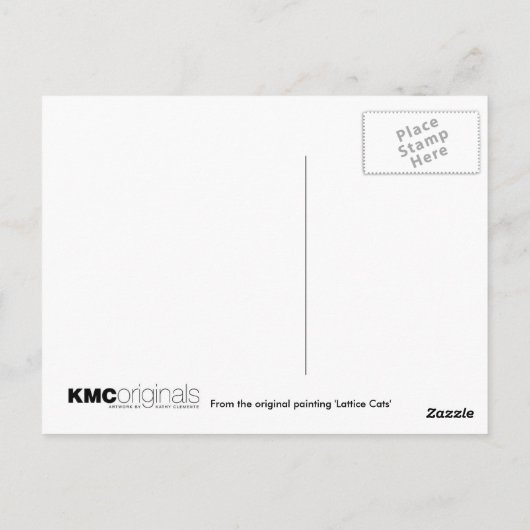 Het Briefkaart van de Katten van het rooster (Achterkant)