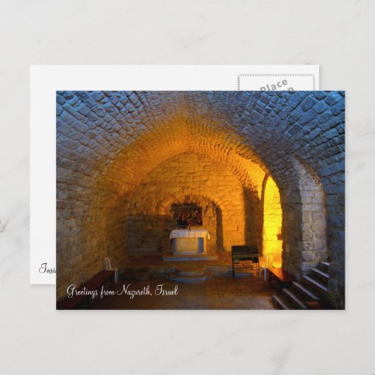 Het Briefkaart van de Kerk van de synagoge (Voorkant / Achterkant)