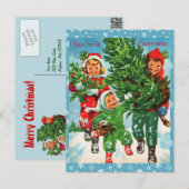 Het Briefkaart van de kerstboom (Voorkant / Achterkant)