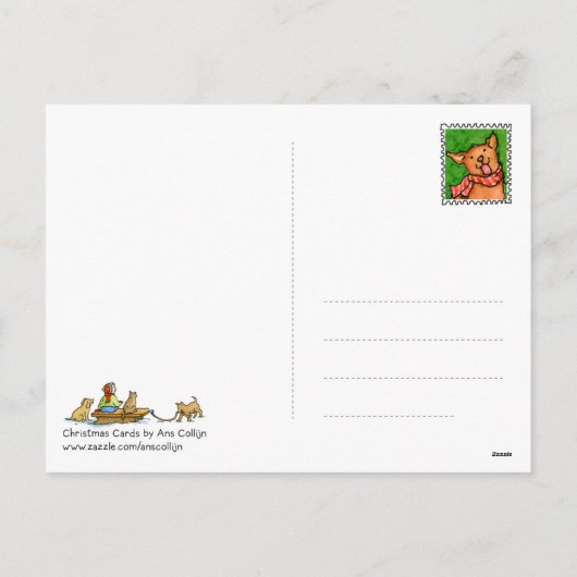 Het Briefkaart van de kerstboom schoonmaken (Achterkant)