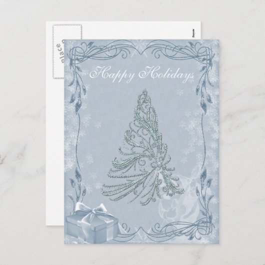 Het Briefkaart van de Kerstboom van Jeweled (Voorkant / Achterkant)