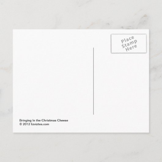 Het Briefkaart van de kerstkaas binnenhalen (Achterkant)