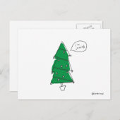 het briefkaart van de Kerstmisboom (Voorkant / Achterkant)