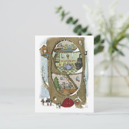 Het Briefkaart van de kerstmuis (Staand voorkant)