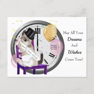 Het Briefkaart van de Keukenklok van het nieuwe ja