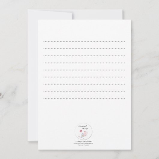 Het Briefkaart van de Kleur van de Manuscript van  (Achterkant)