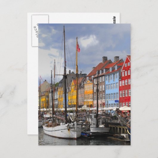 Het Briefkaart van de Kleur van Kopenhagen (Voorkant / Achterkant)