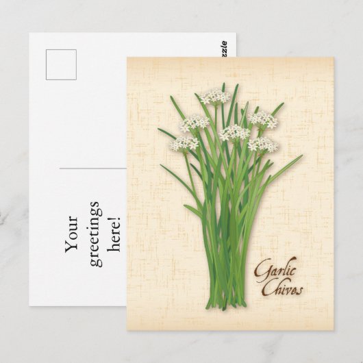 Het Briefkaart van de knoflookbolflook aanpassen (Voorkant / Achterkant)