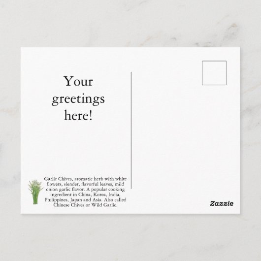 Het Briefkaart van de knoflookbolflook aanpassen (Achterkant)