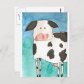 Het Briefkaart van de koe (Voorkant / Achterkant)