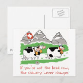 Het Briefkaart van de Koe van het lood (Voorkant / Achterkant)