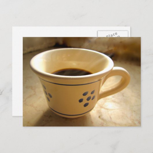 Het Briefkaart van de Kop van de espresso (Voorkant / Achterkant)