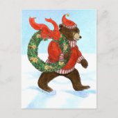 Het Briefkaart van de Kroon van Kerstmis van het (Voorkant)