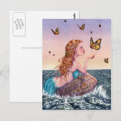 Het Briefkaart van de Kunst van de meermin - breng (Voorkant / Achterkant)