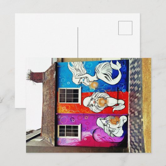 Het Briefkaart van de Kunst van de straat (Voorkant / Achterkant)