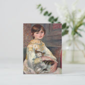 Het Briefkaart van de Kunst van Renoir: Mej. Julie (Staand voorkant)