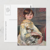 Het Briefkaart van de Kunst van Renoir: Mej. Julie (Voorkant / Achterkant)
