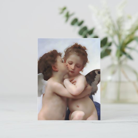 Het Briefkaart van de Kus van engelen (Staand voorkant)