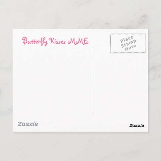 Het Briefkaart van de Kussen van de vlinder (Achterkant)