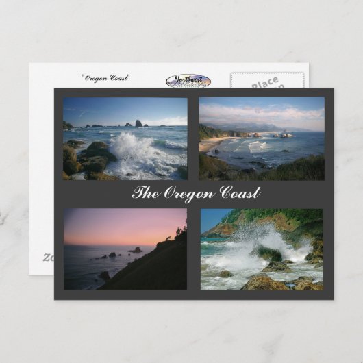 Het briefkaart van de Kust van Oregon (Voorkant / Achterkant)