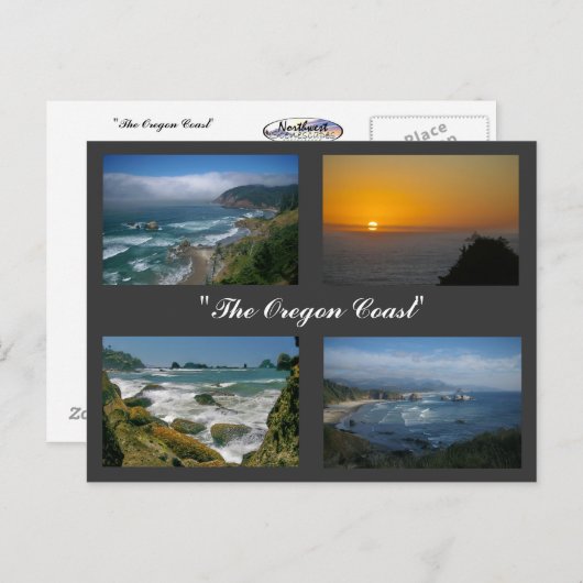 Het briefkaart van de Kust van Oregon (Voorkant / Achterkant)