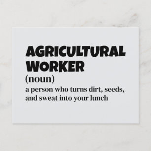 Het Briefkaart van de landarbeider - Funny Definit