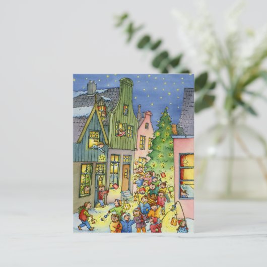Het Briefkaart van de Lantaarns van Kerstmis (Staand voorkant)