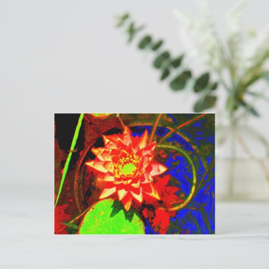 Het Briefkaart van de Lelie van het neon (Staand voorkant)