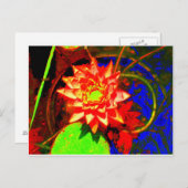 Het Briefkaart van de Lelie van het neon (Voorkant / Achterkant)