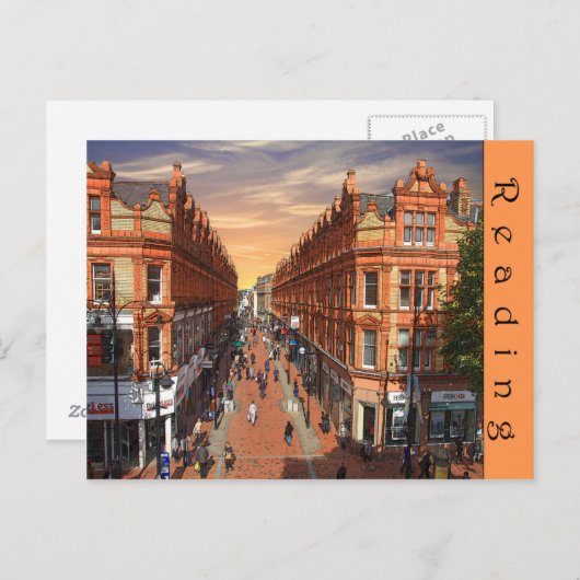 Het Briefkaart van de lezing - uitzicht van (Voorkant / Achterkant)