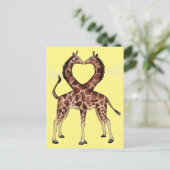 Het briefkaart van de Liefde van de Giraffe (Staand voorkant)