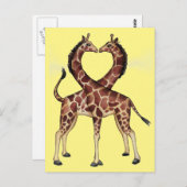 Het briefkaart van de Liefde van de Giraffe (Voorkant / Achterkant)